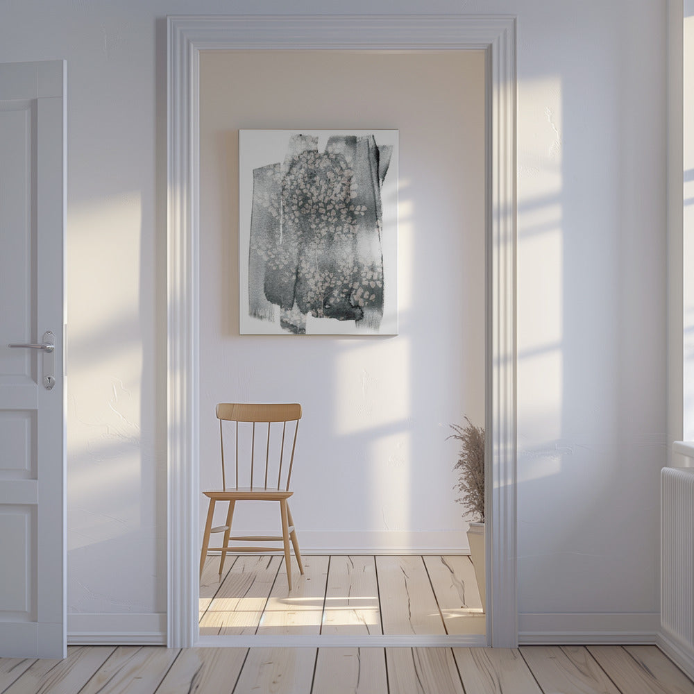 Abstraktes Aquarell Zarte botanische Muster | Leinwand