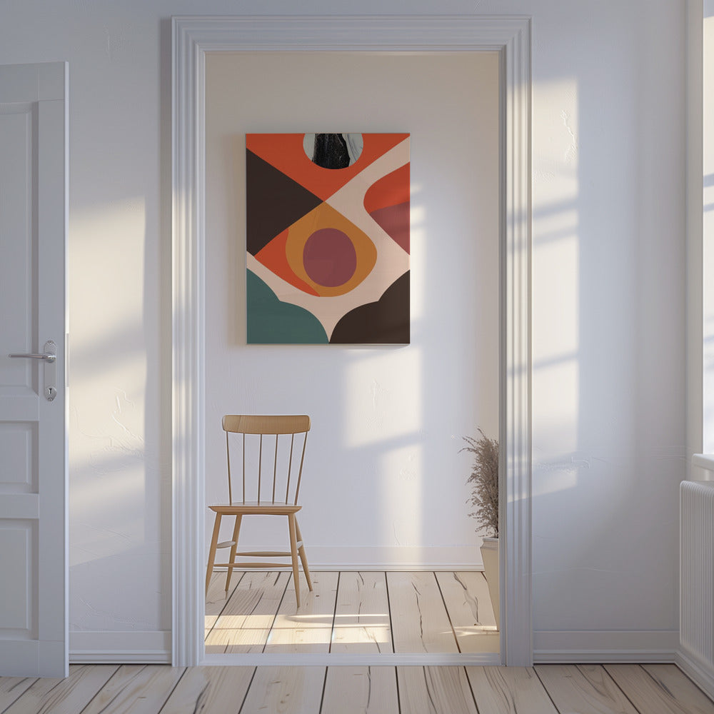 Geometrische Formen und gedeckte Farben | Leinwand