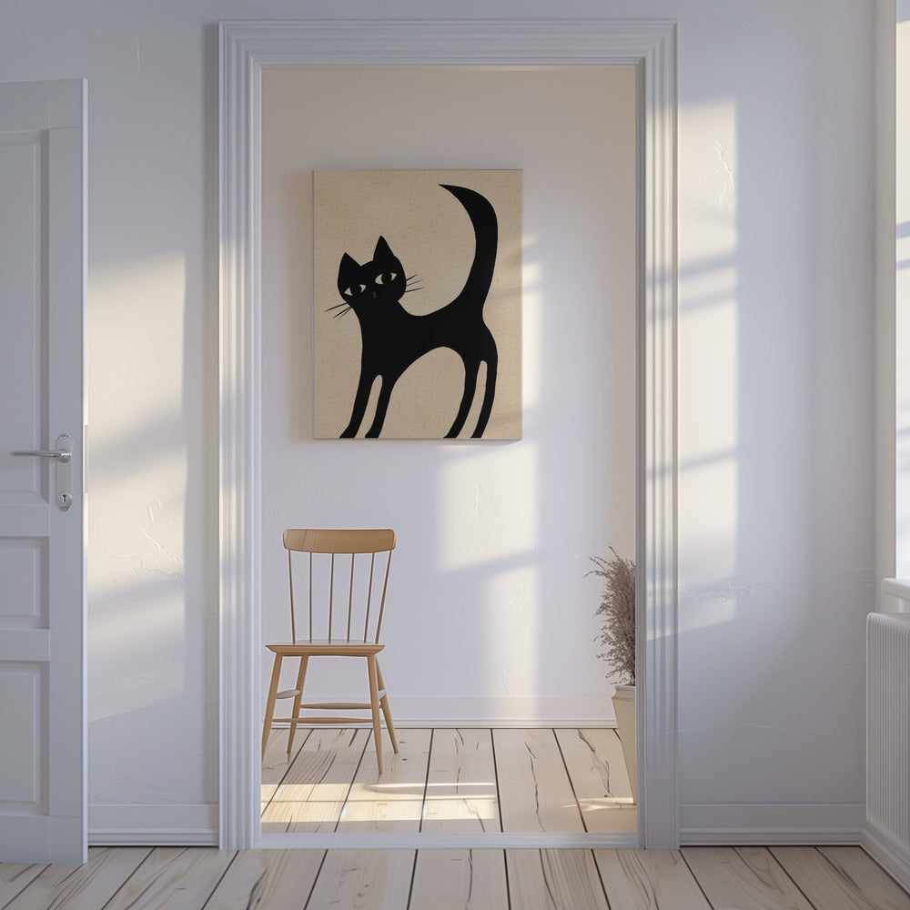 Schwarze Katze | Leinwand
