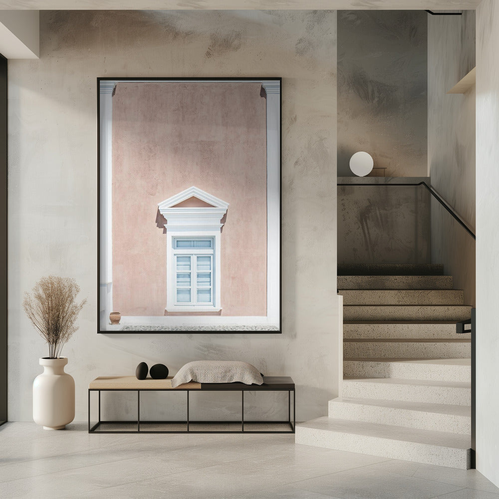 Pink wall and a pediment | Poster