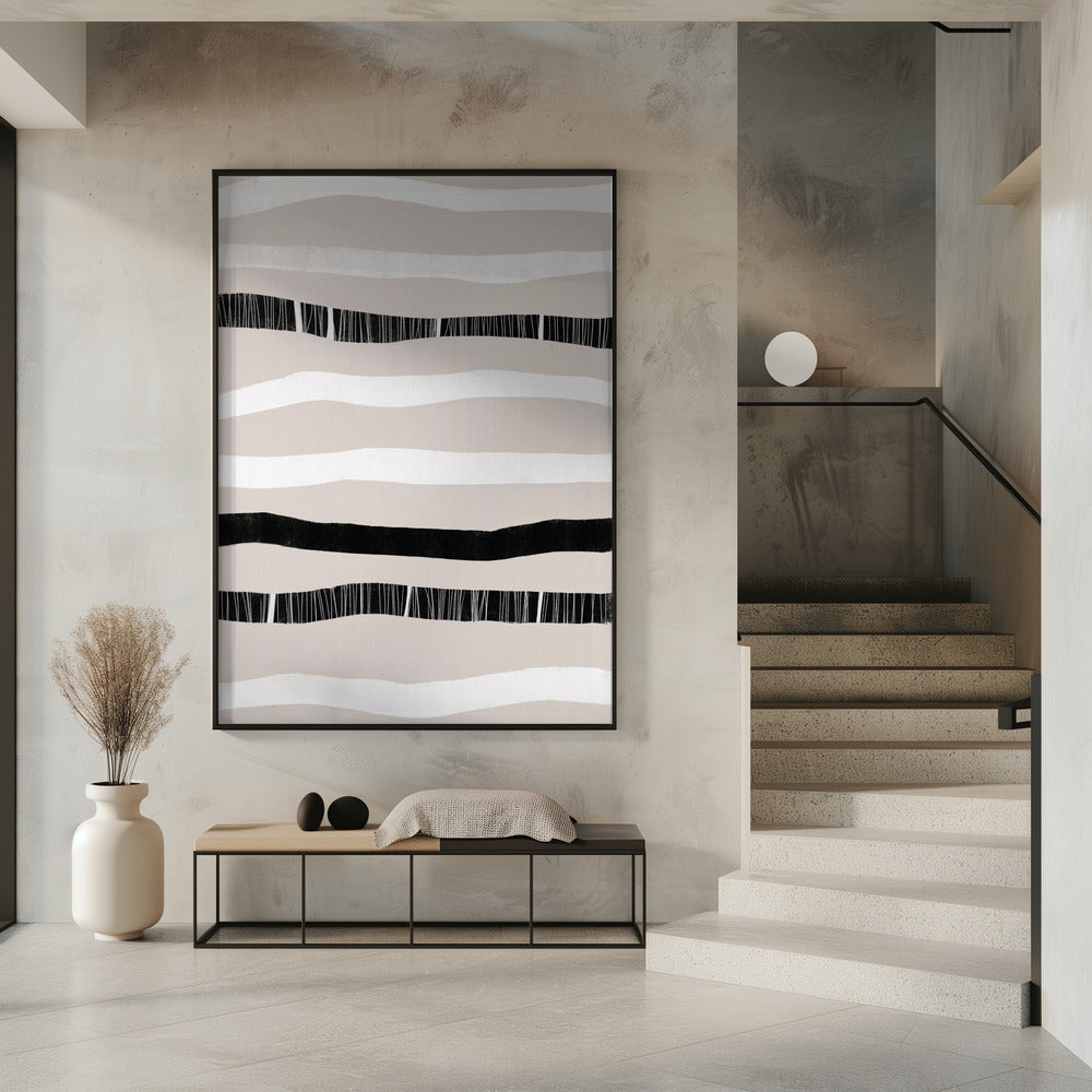 Monochrome Wellen | Poster