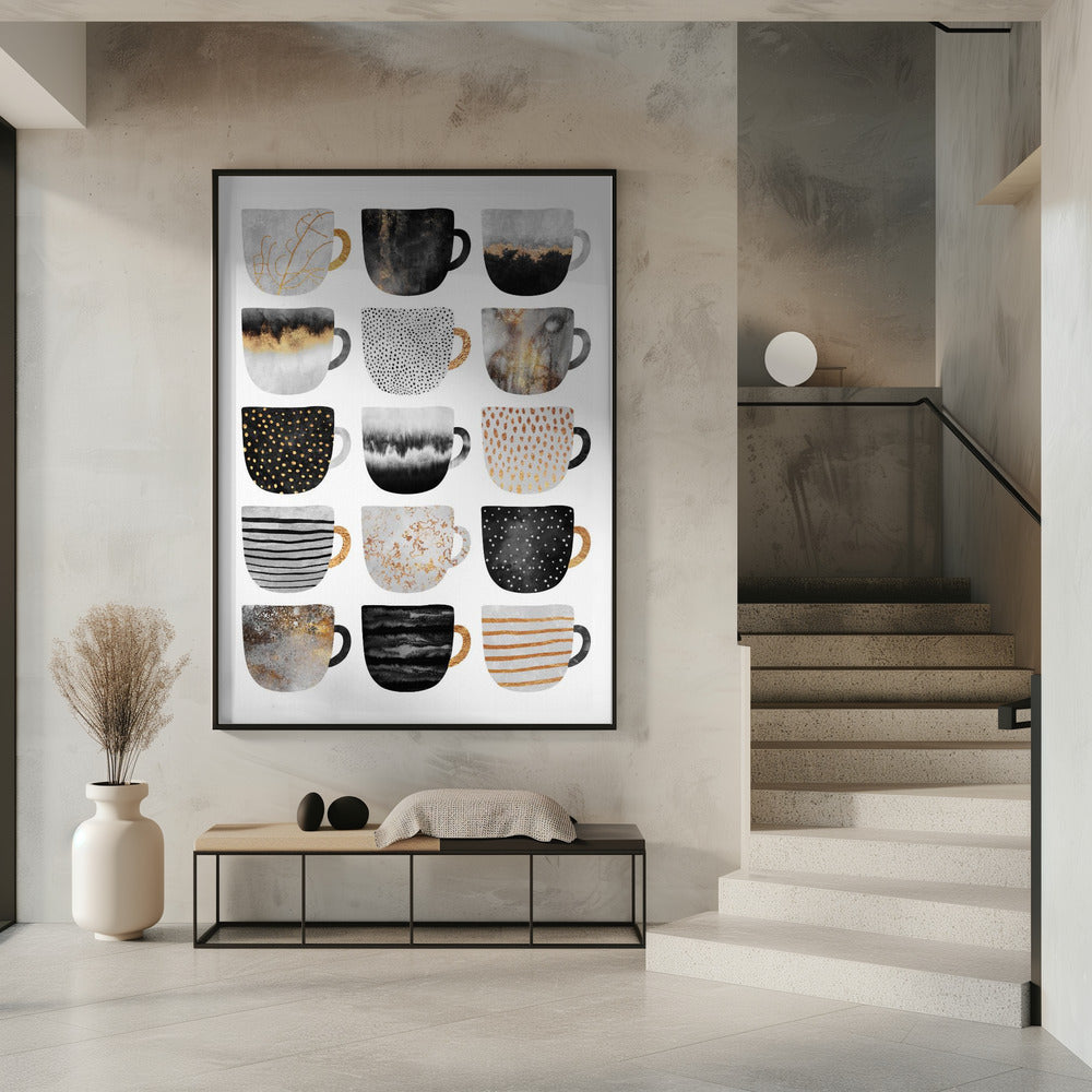 Pretty Coffee Cups | Poster