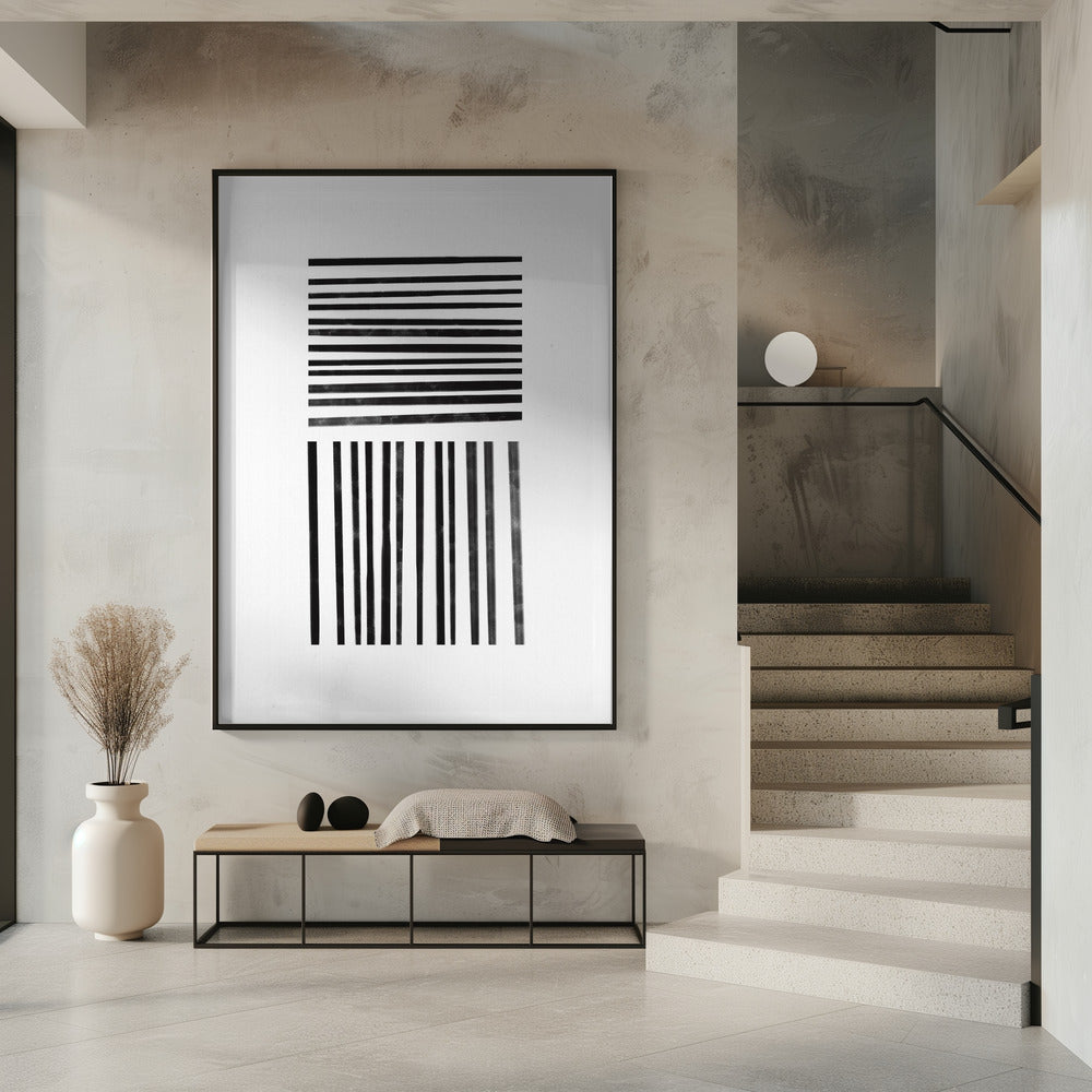 Parallele schwarze Linien | Poster