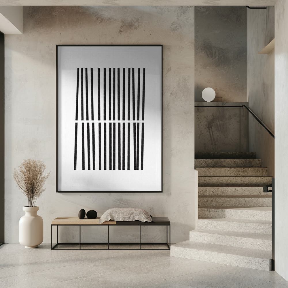 Parallele schwarze Linien | Poster