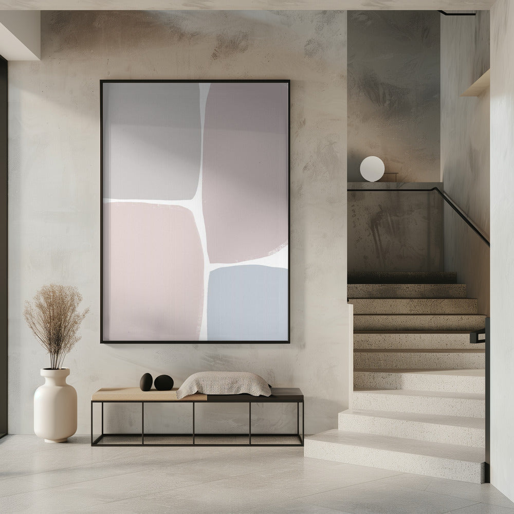 Gedämpfte geometrische Blöcke | Poster