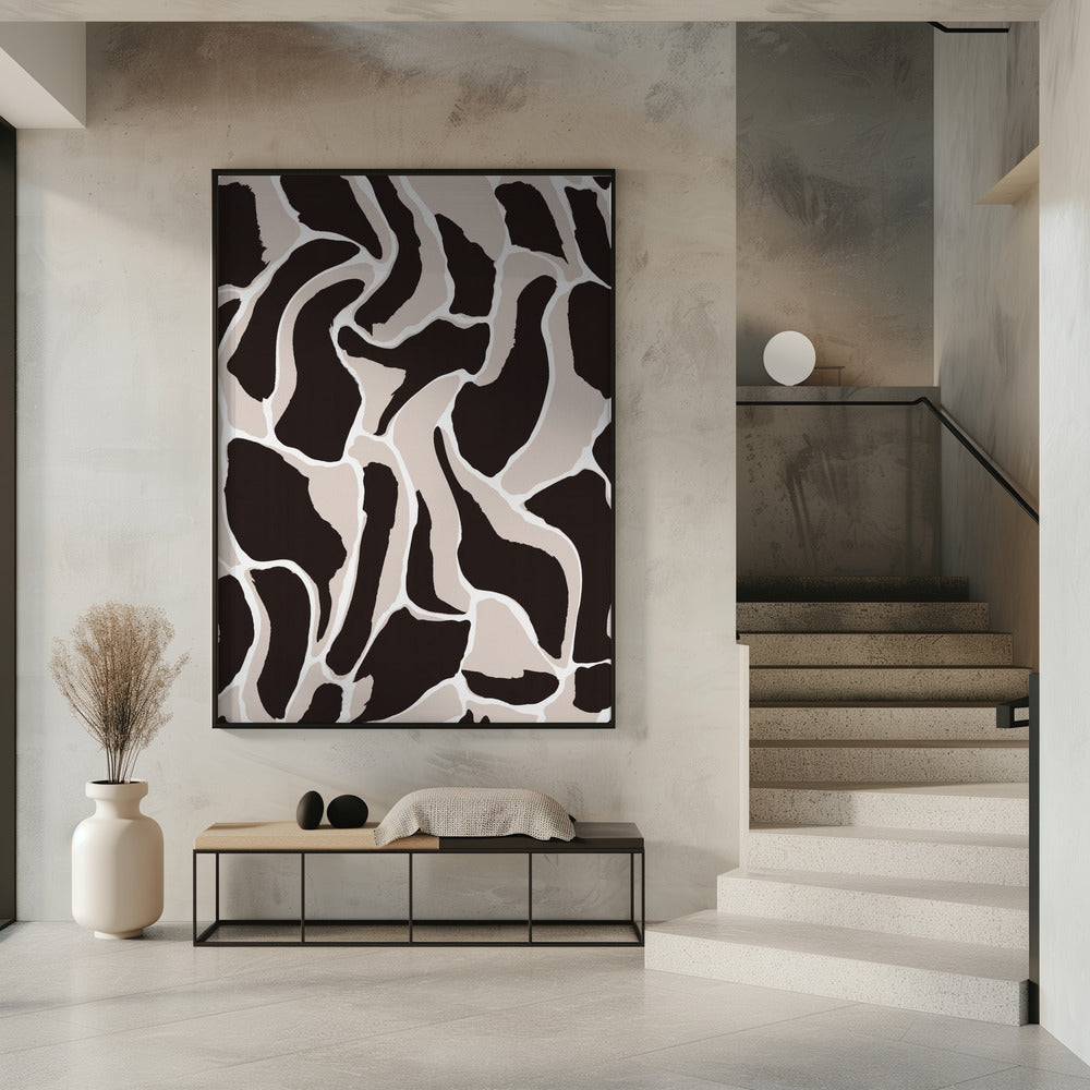 Monochrome Wellen | Poster