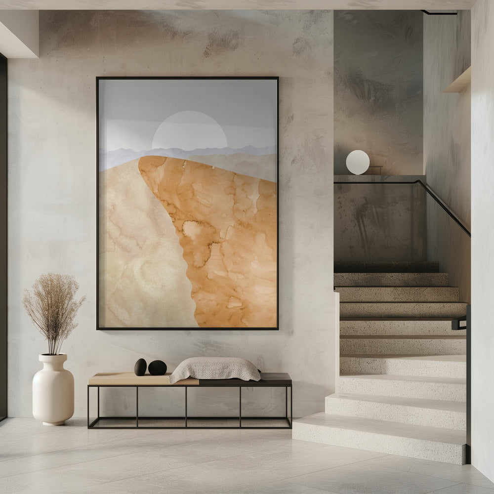 Sand dune and moon | Poster