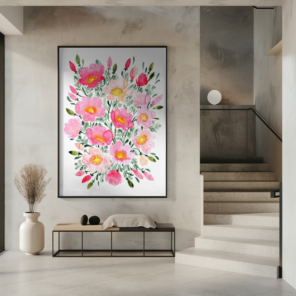 Winterlynn Blumenstrauß in Rosa | Poster