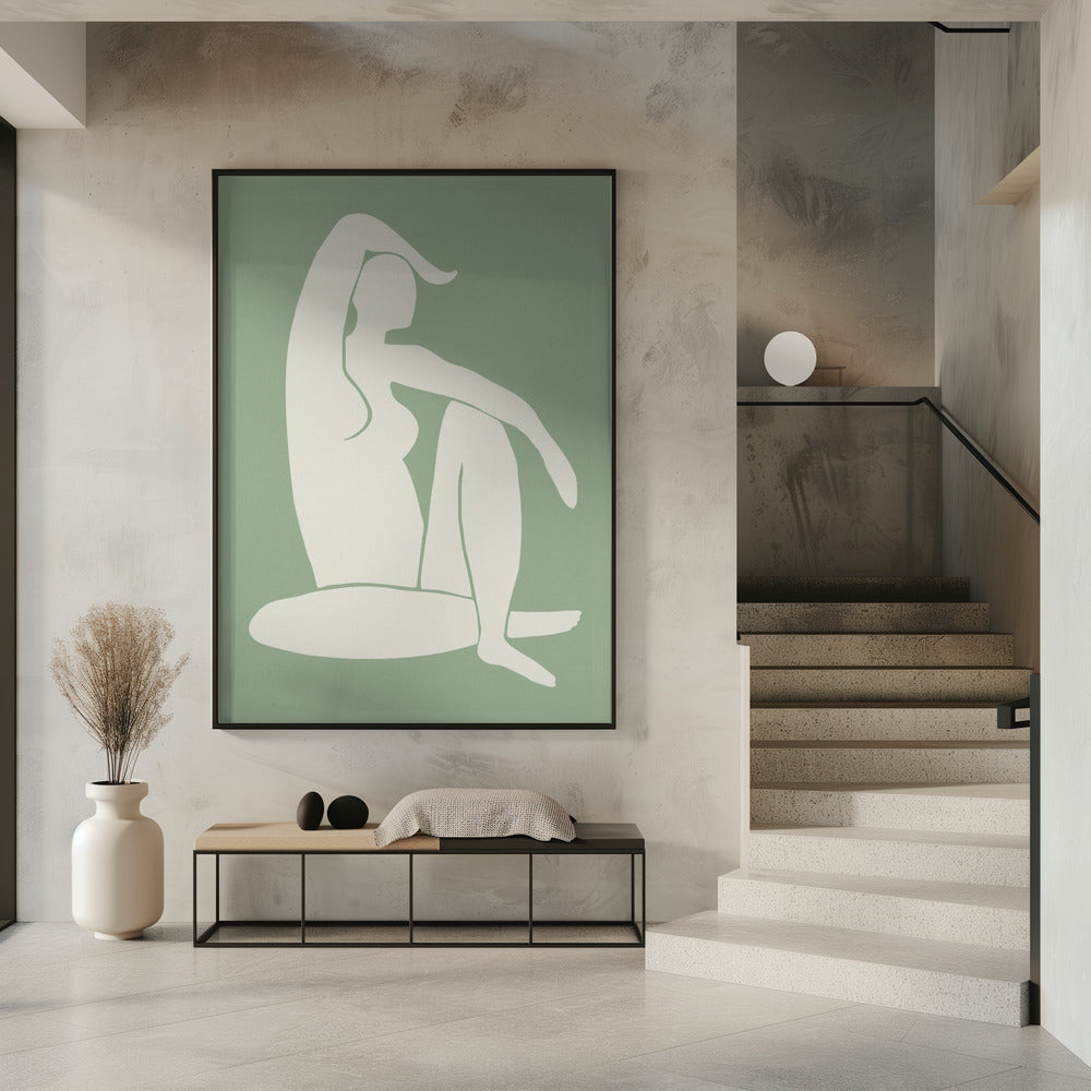 Figur im Matisse-Stil Grün | Poster