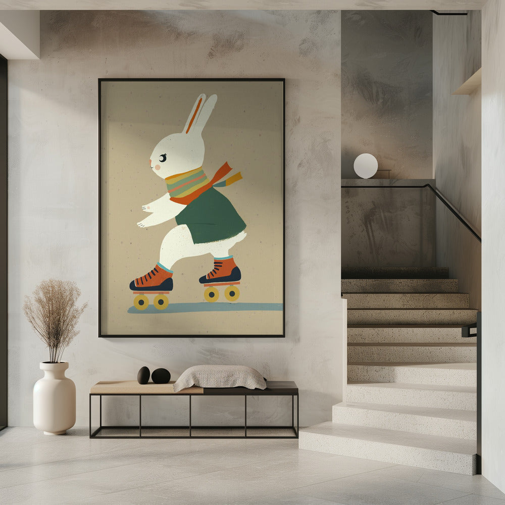 Eiskunstlauf-Hase-Glückseligkeit | Poster
