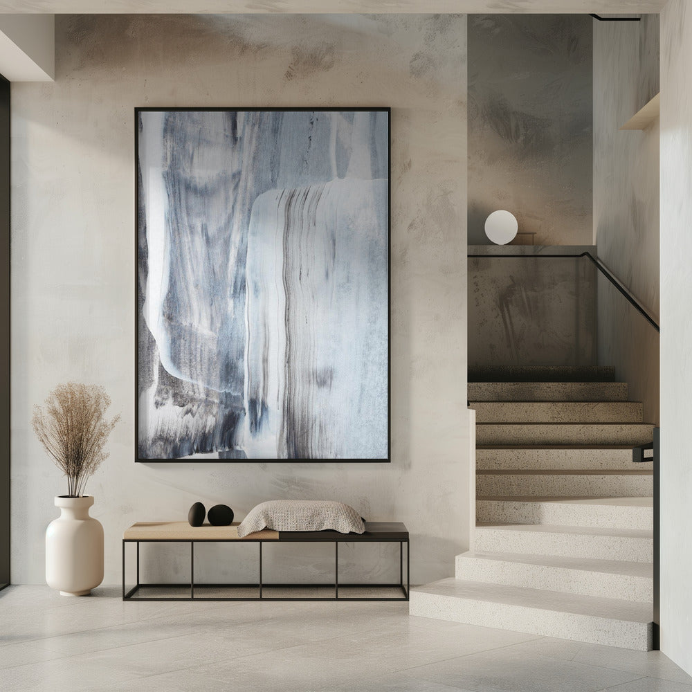 Black And White Brushstrokes | Poster