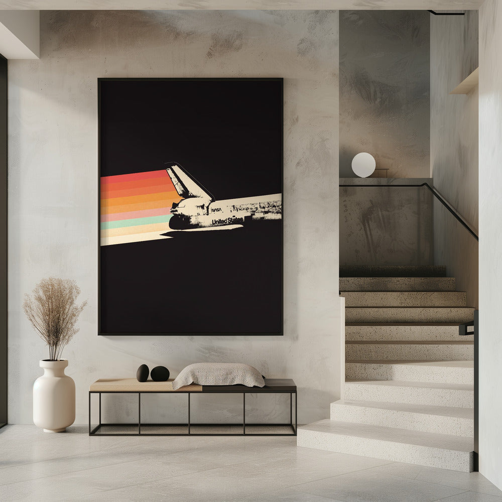 Space Ship Rainbow | Poster