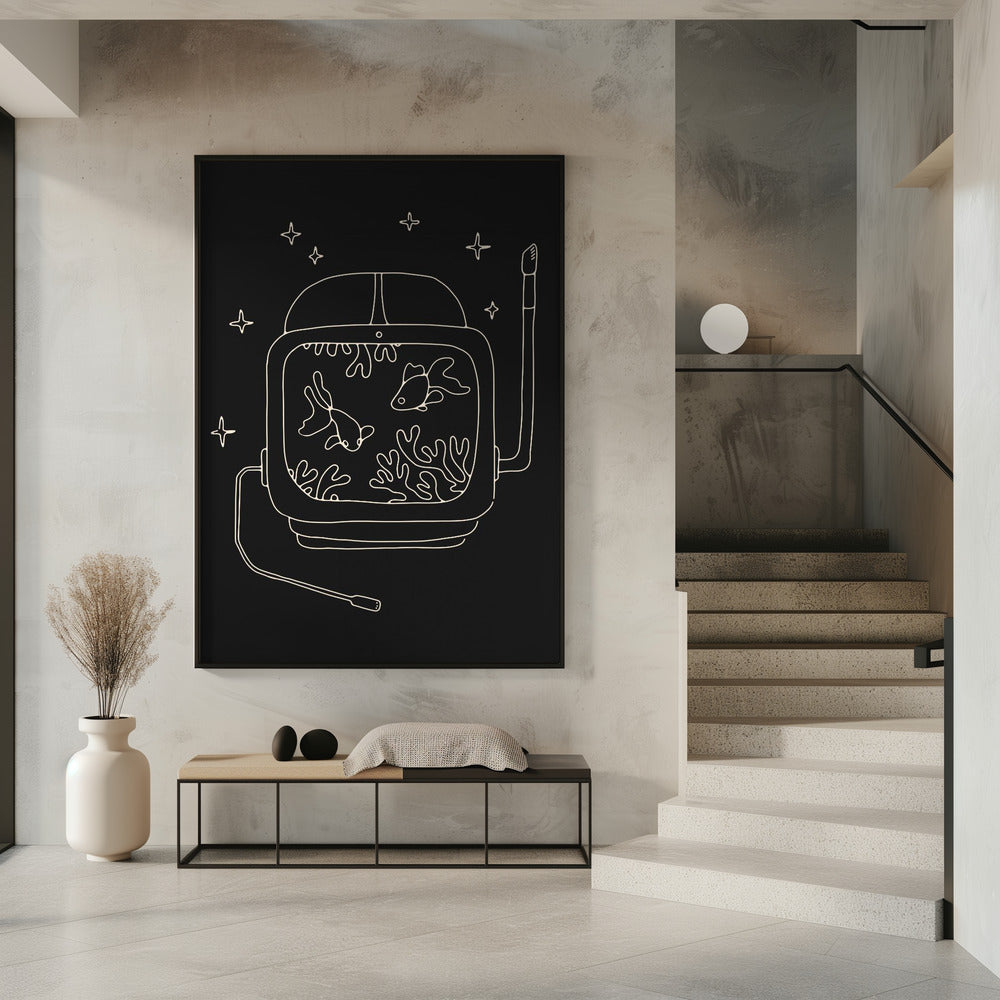 Astronaut and Fishes | Poster