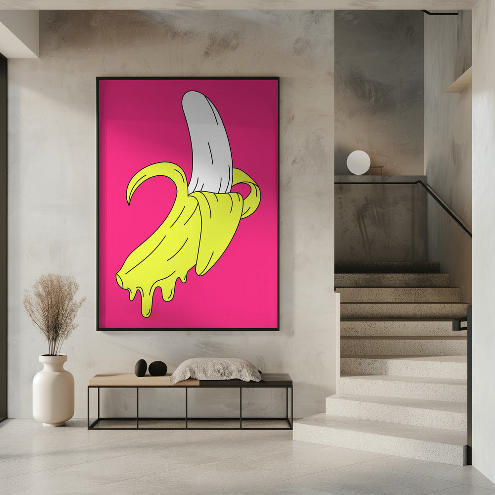 Schmelzende rosa Banane | Poster