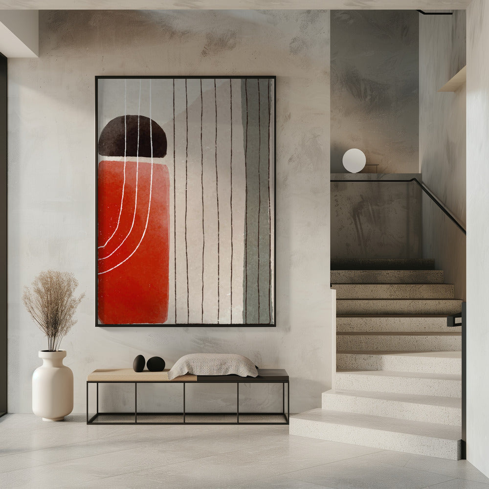 Orange Minimale Formen #3 | Poster