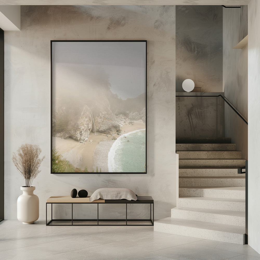 Misty Coastal Haven | Poster