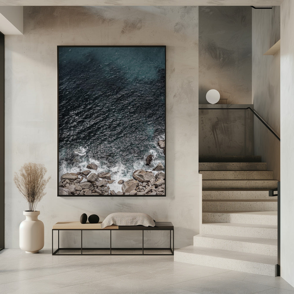 Rocky Coastline Waves | Poster