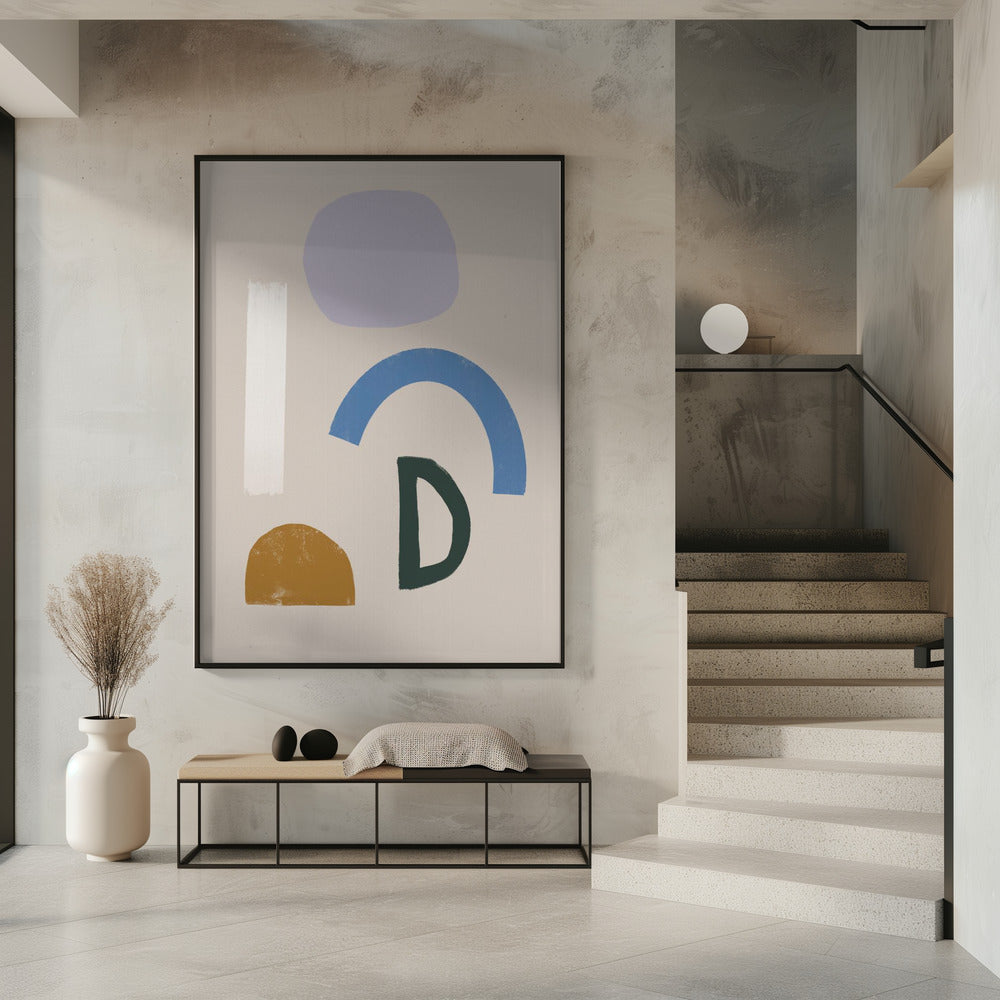 Minimalistische Formen in gedeckten Farben | Poster