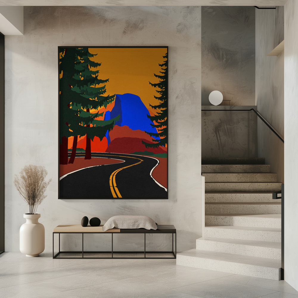 Clacier Road mit Half Dome | Poster