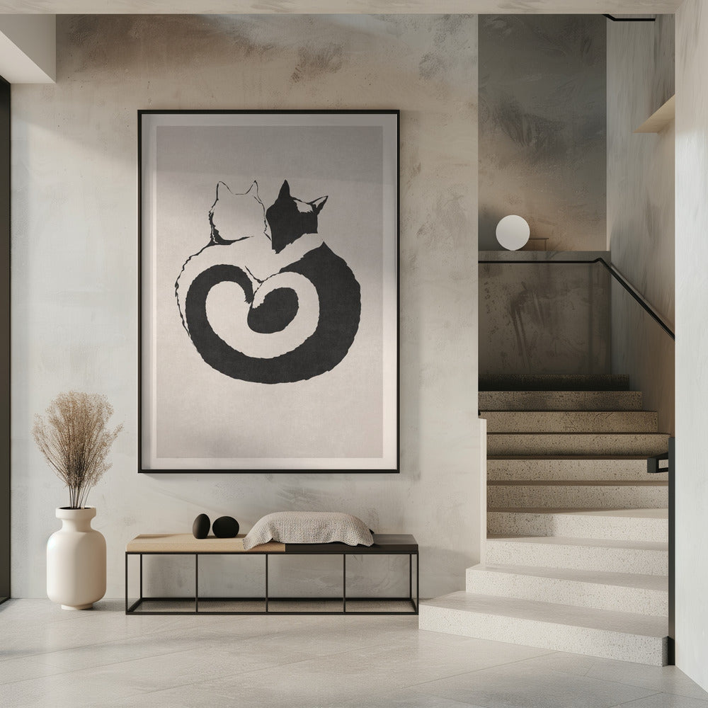 Katzenartiges Yin Yang | Poster