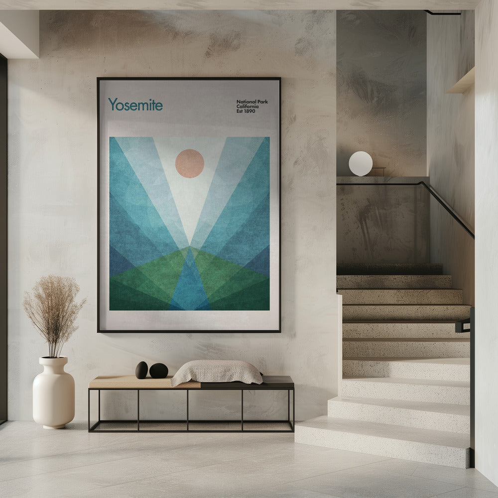 Geometrischer Sonnenaufgang | Poster