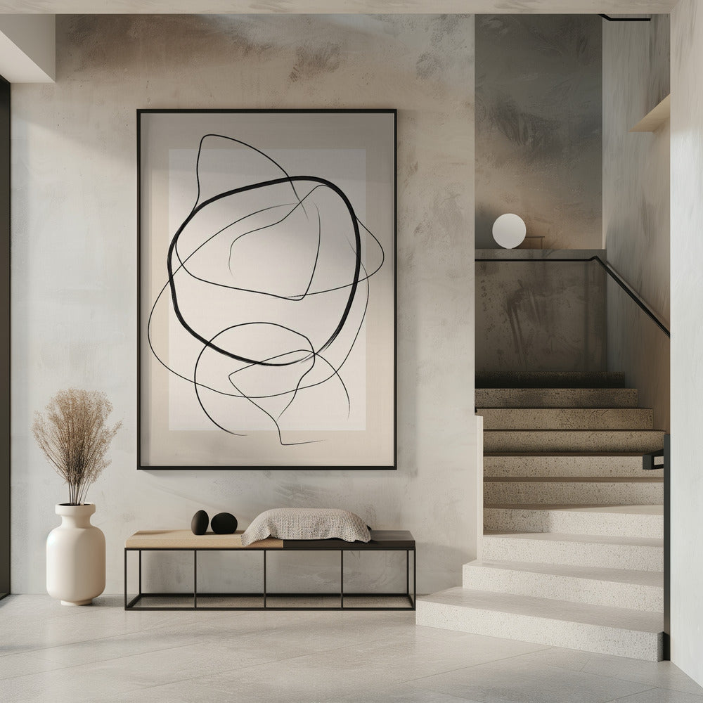 Weiche abstrakte Linienkunst | Poster