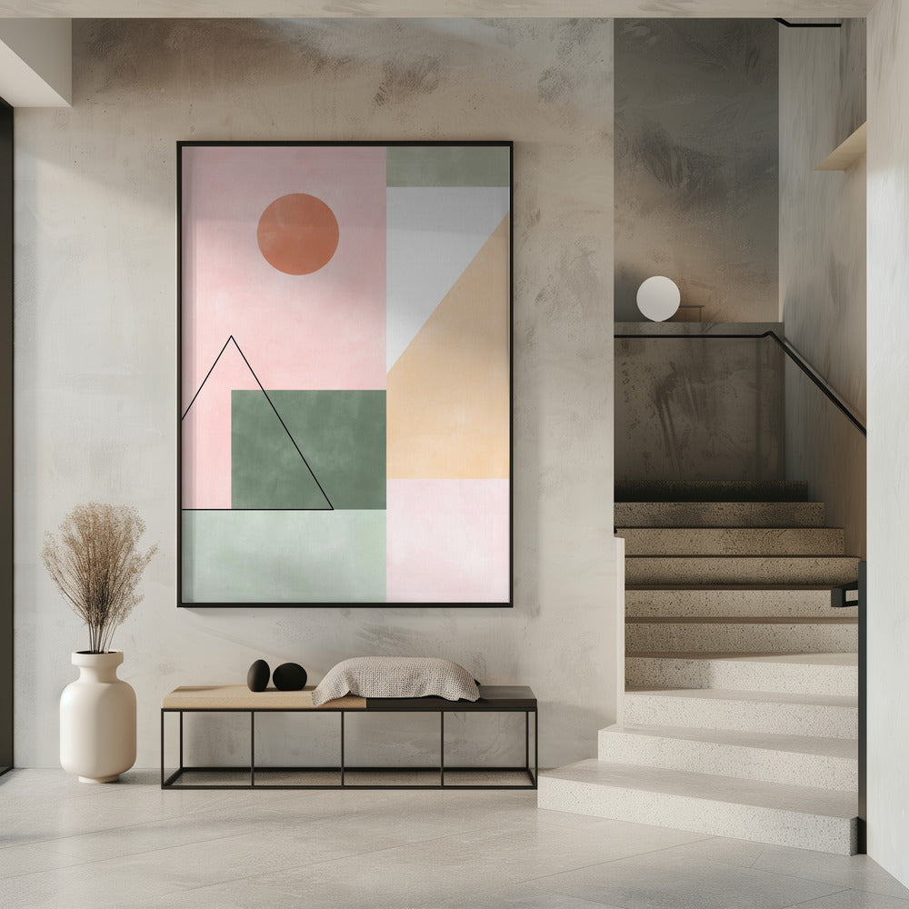 Pastelltöne mit minimalistischen Formen | Poster