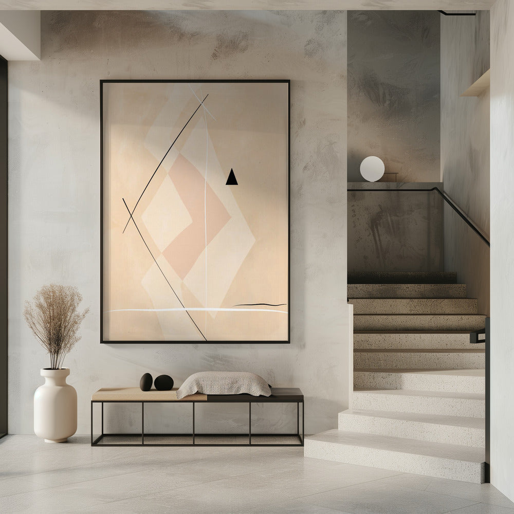 Geometrische Formen und sich kreuzende Linien | Poster