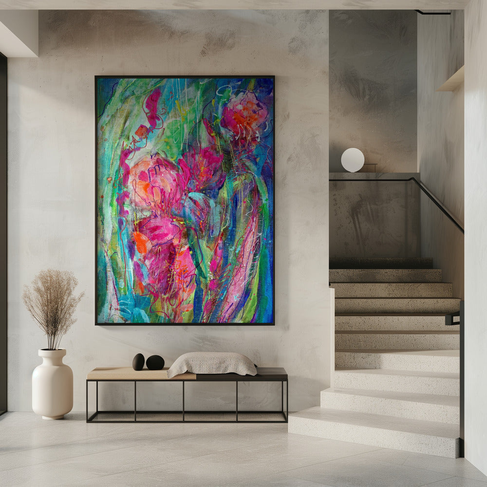 Impressionistisches Blumen-Abstraktes Poster