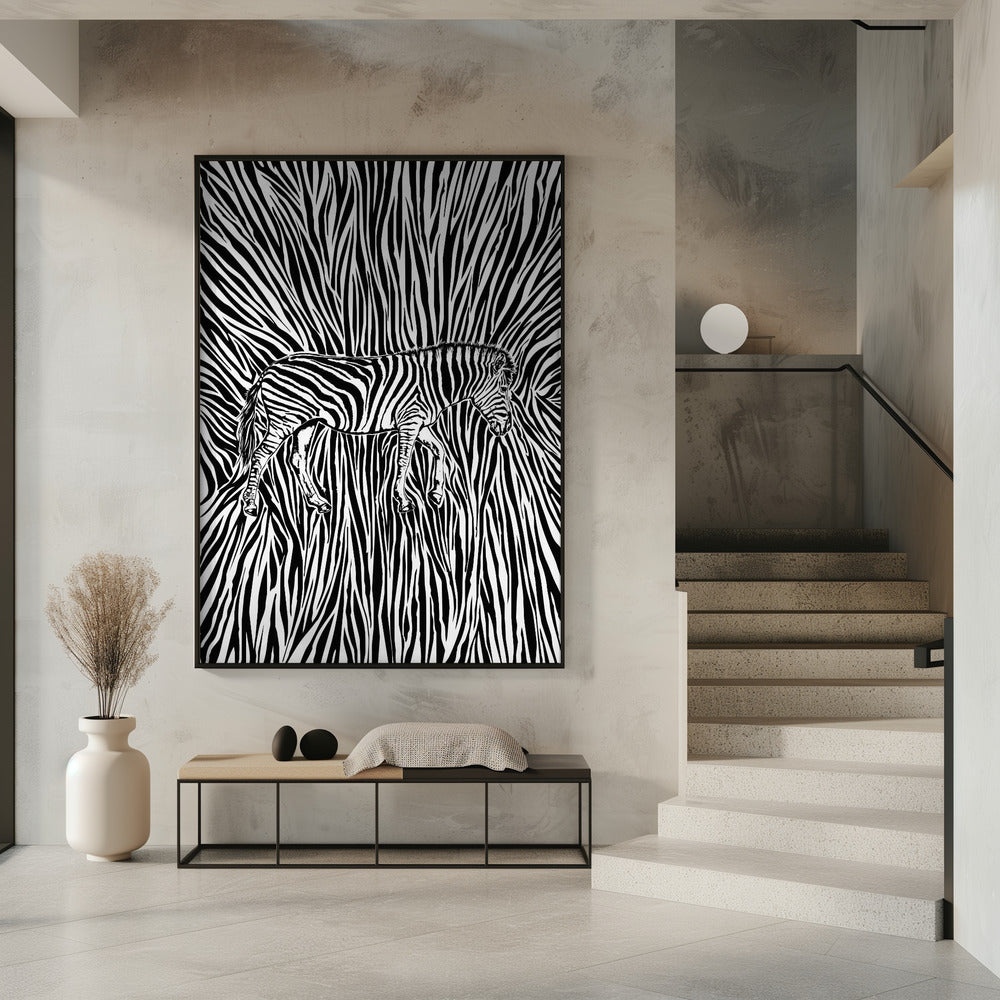 African Zebra striped camouflage | Poster