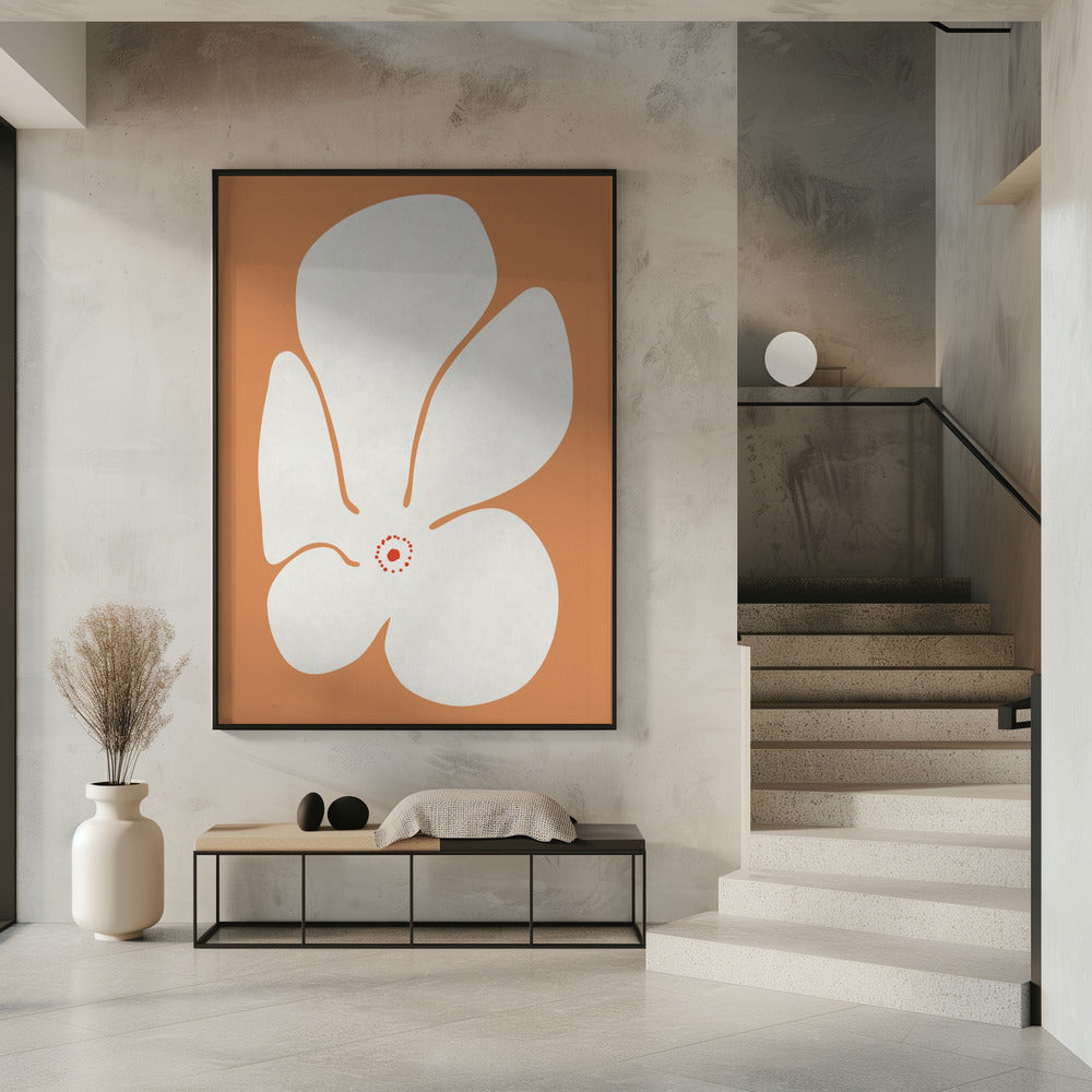 Weiße Mohnblumen Poster