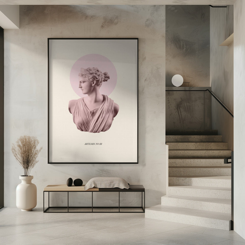 Rosa Artemis mit Heiligenschein | Poster