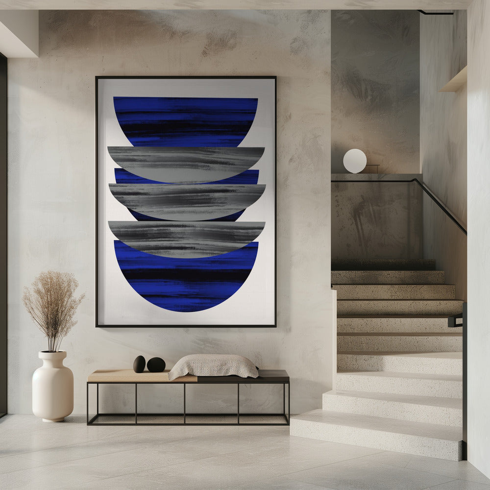 Skandinavisch in Blau und Schwarz | Poster