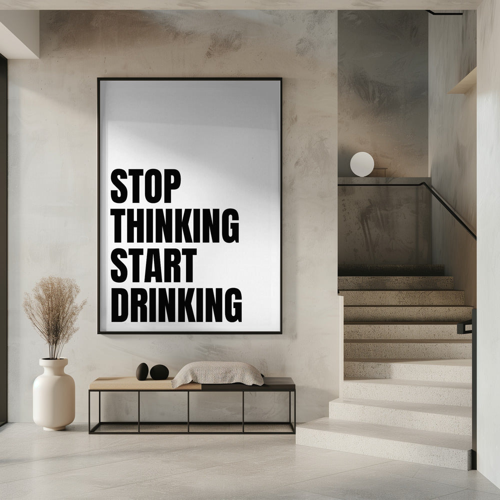 Abschalten, weitertrinken | Poster