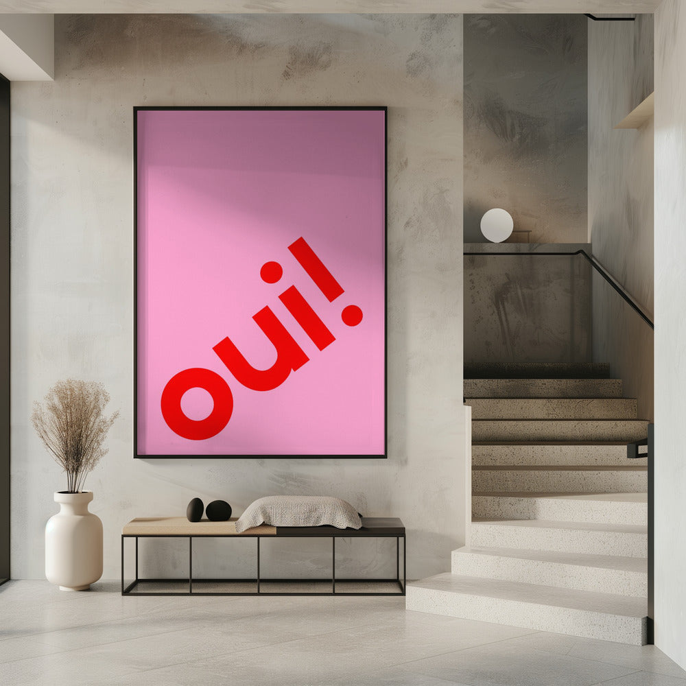 Oui in fetten Buchstaben | Poster