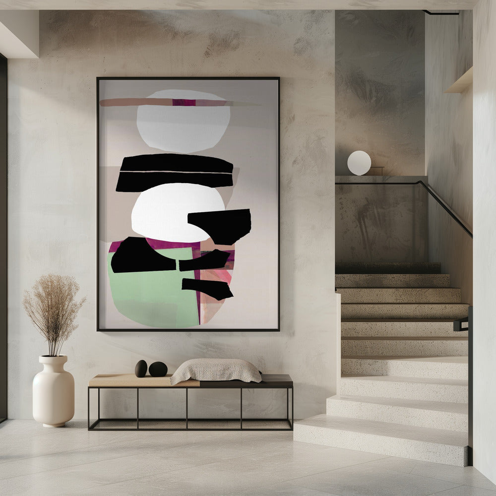 Farbiges abstraktes Schwarz Nr. 2 | Poster