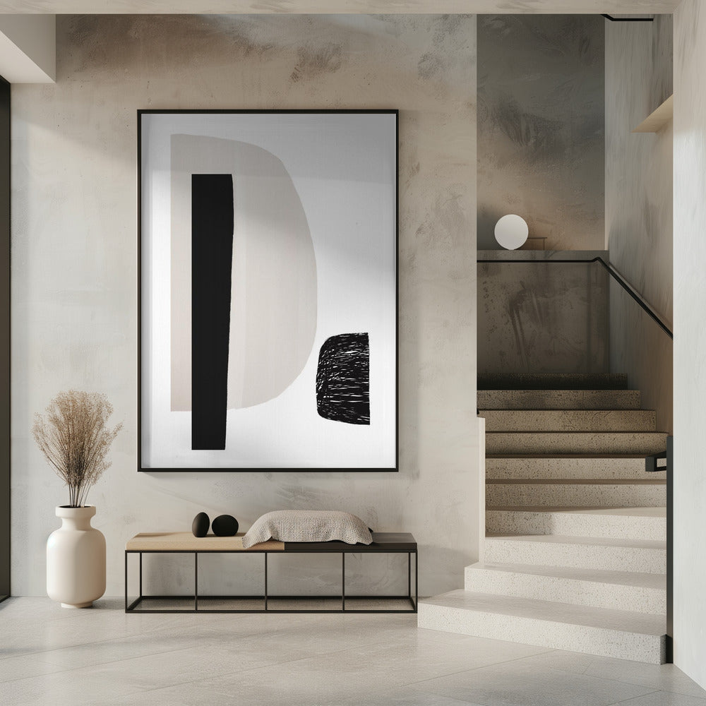 Geometrische Formen in Schwarz und Weiß | Poster
