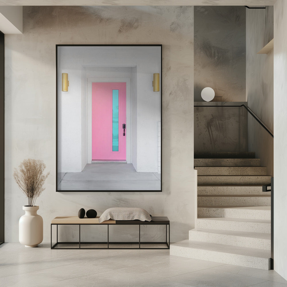 Pink Door with a Blue Window | Poster