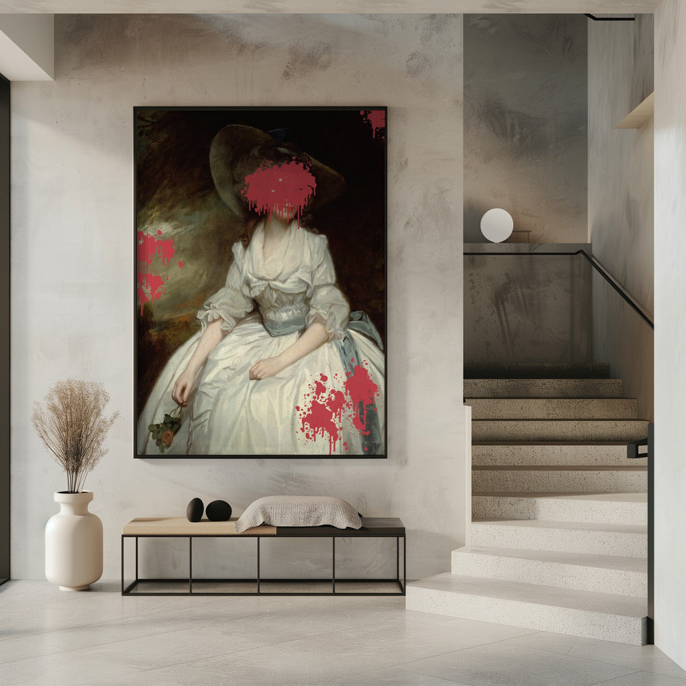 Renaissance Red Splash - Veränderte Kunst | Poster