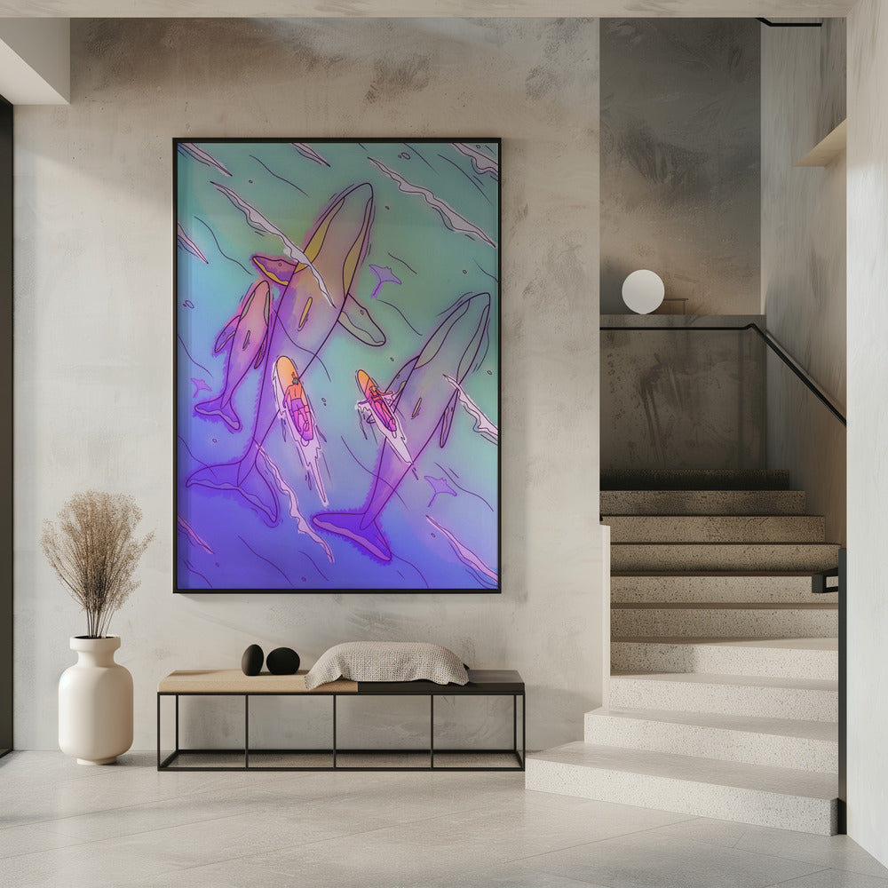 Surfen mit den Walen | Poster
