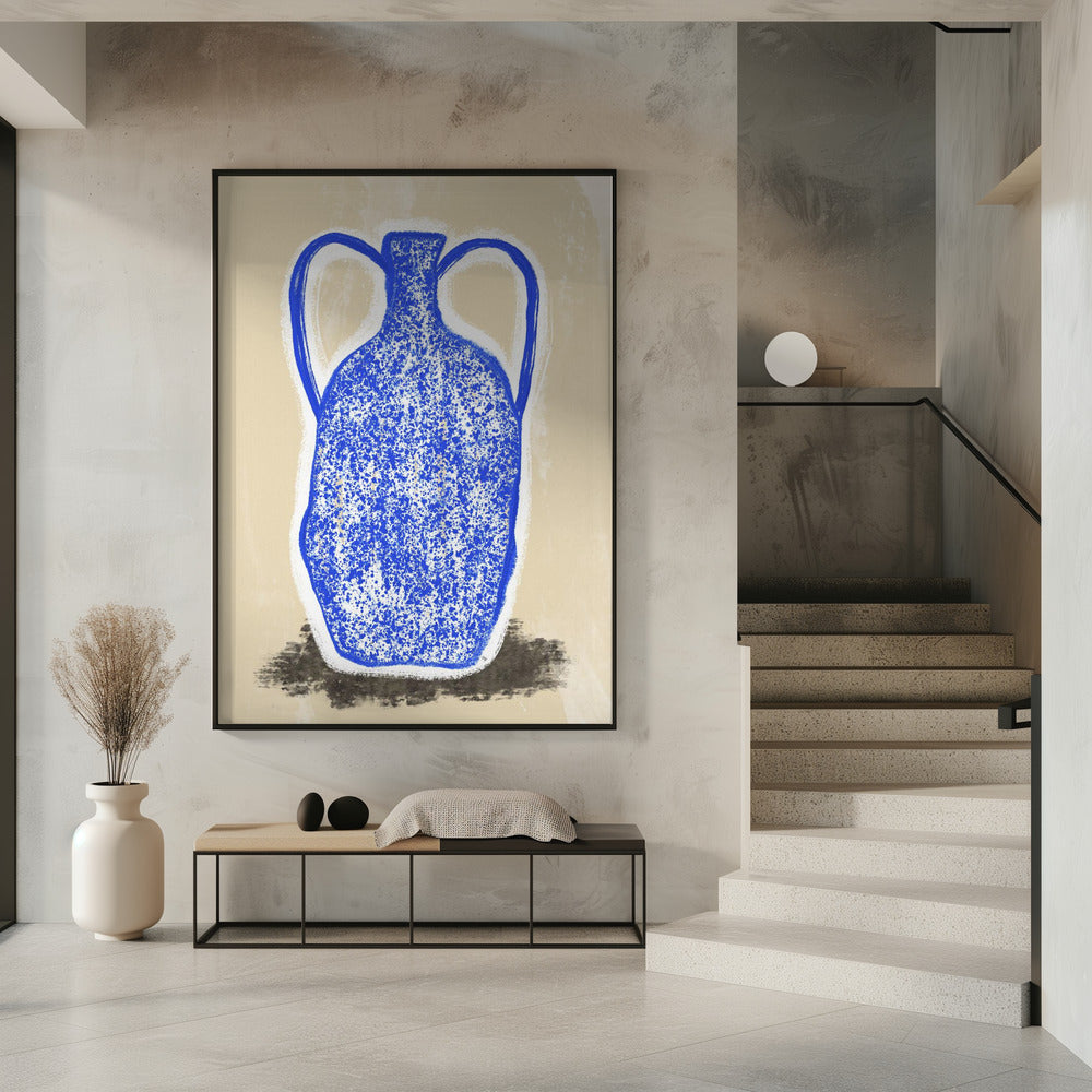 Große blaue Vase | Poster
