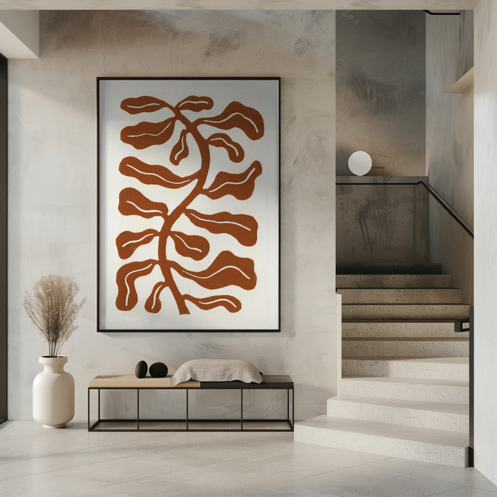 Windgeküsste Pflanze / Sattelbraun | Poster