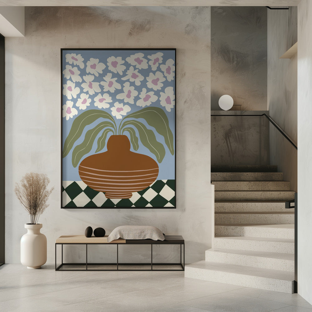 Retro Ton und Blume | Poster
