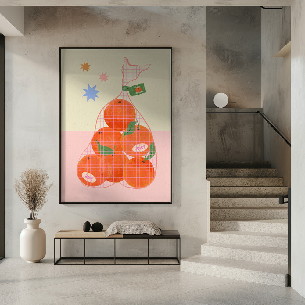 Frische und reife Orangen | Poster