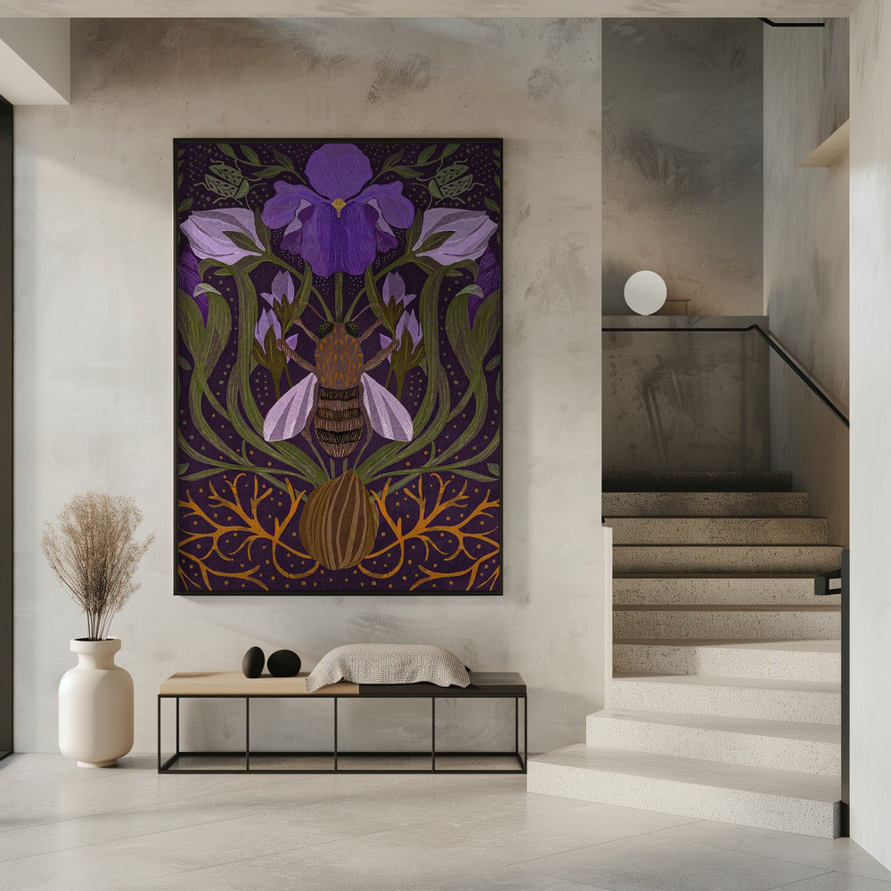 Biene und Iris | Poster