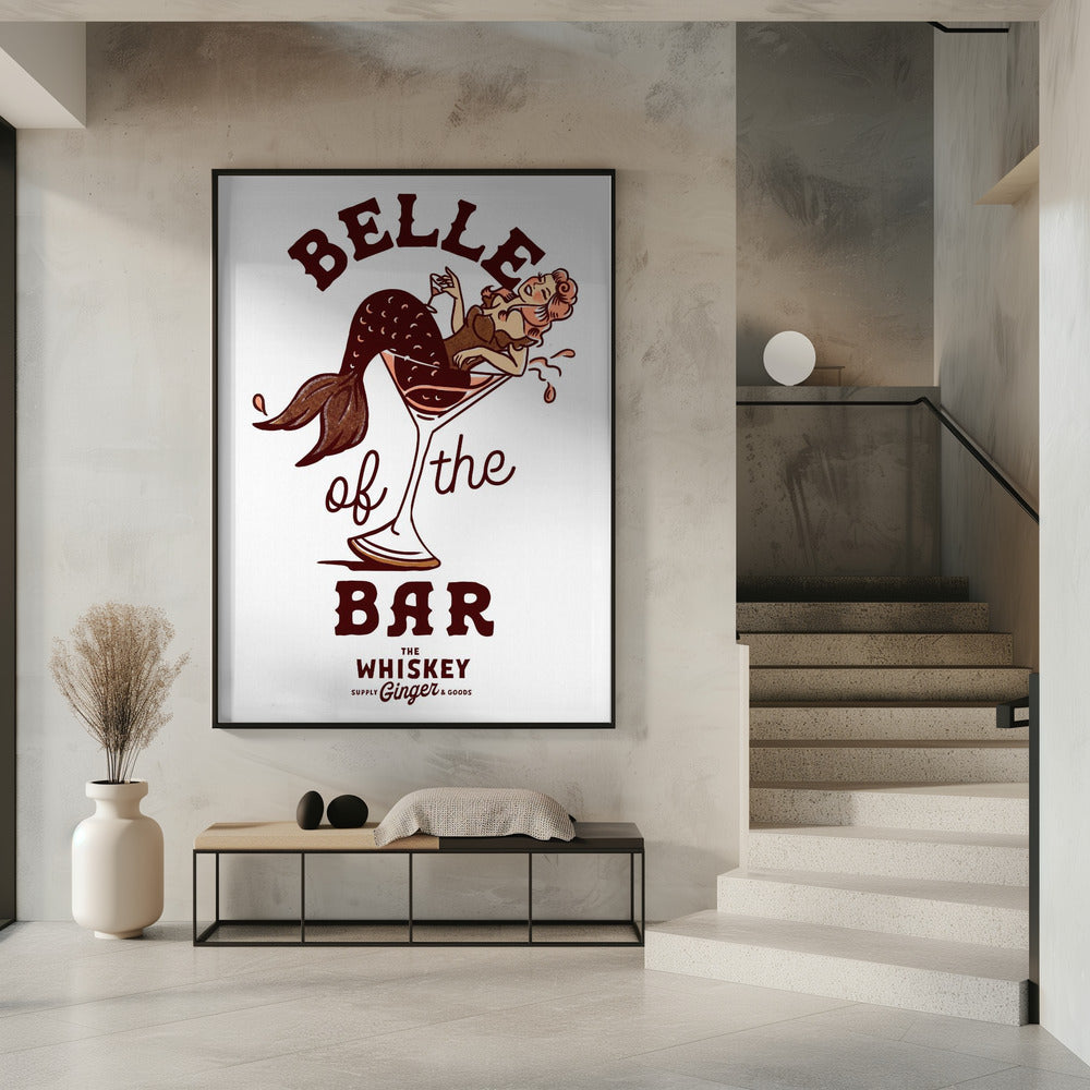 Belle of the Bar Meerjungfrau Pin-Up Art | Poster