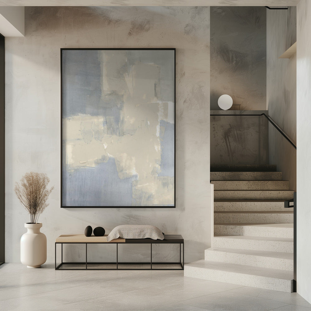 Abstrakte neutrale Formen in Grau und Beige 1 | Poster