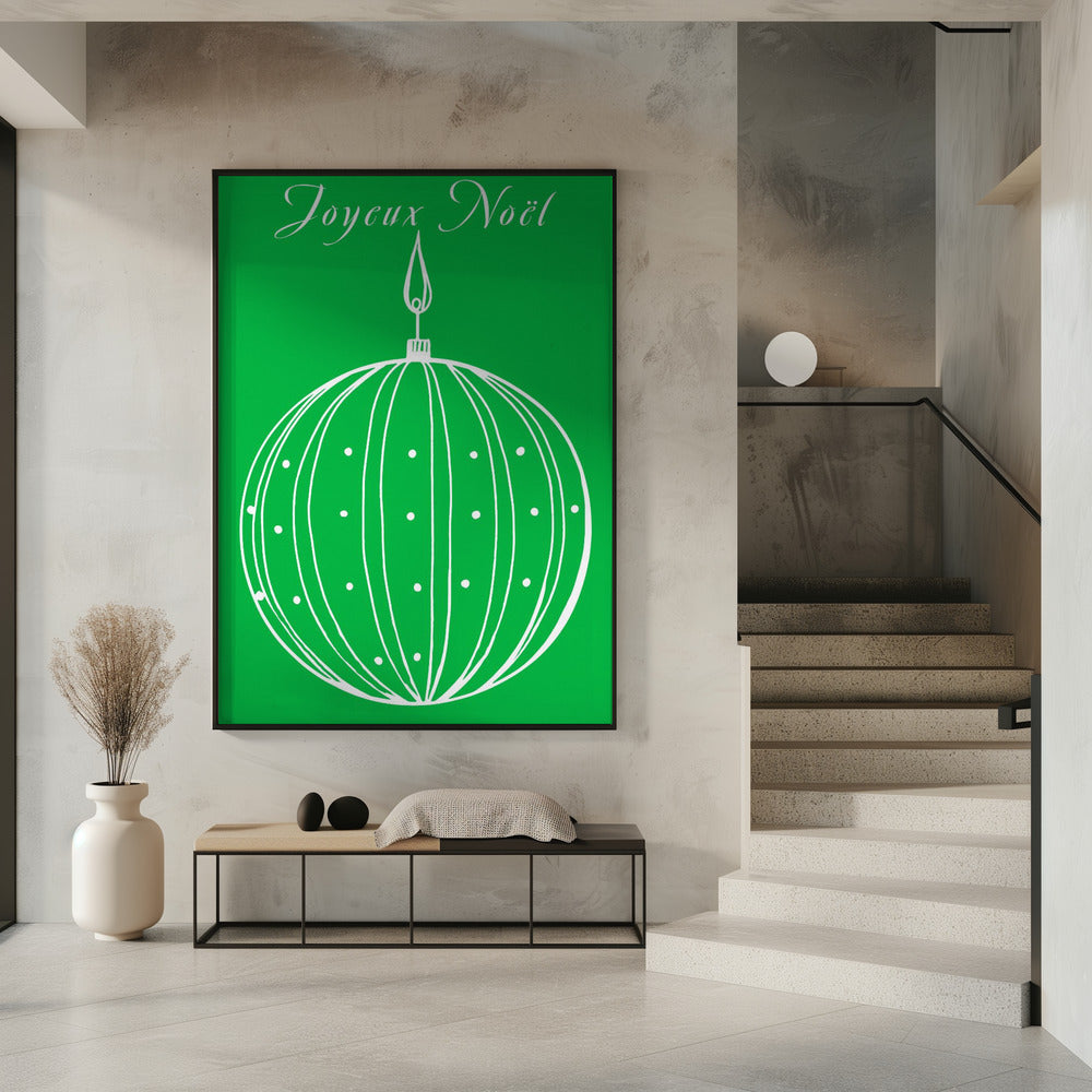 Bows and Baubles: Joyeux Noël Christmas | Poster