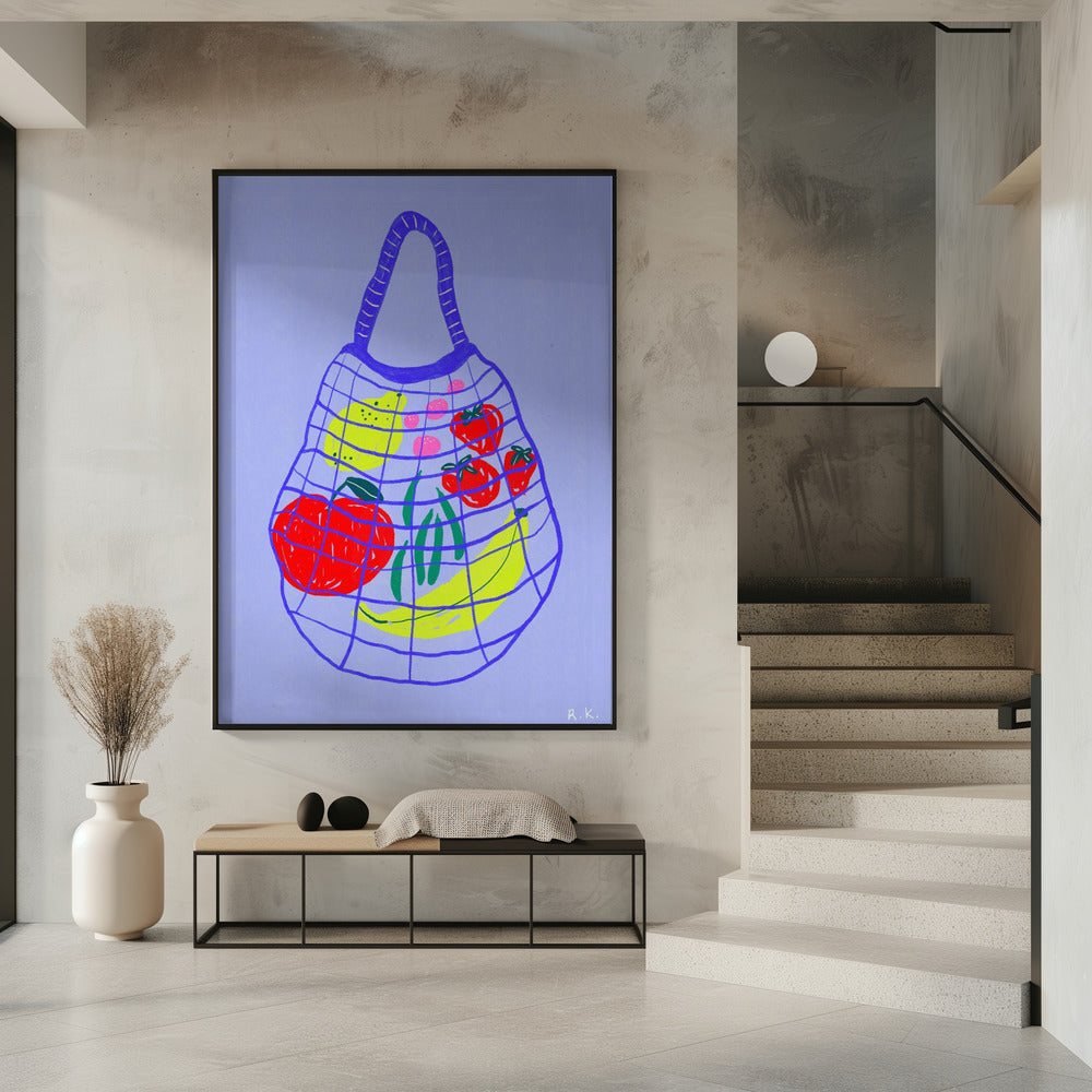 Shopping bag Blue | Poster