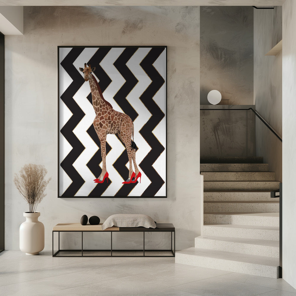 Giraffe Heels Zickzack | Poster
